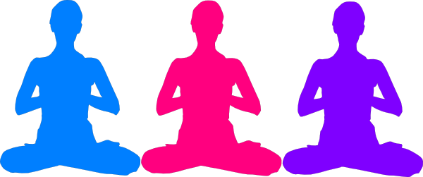 Meditation 3 Person Colored clipart preview