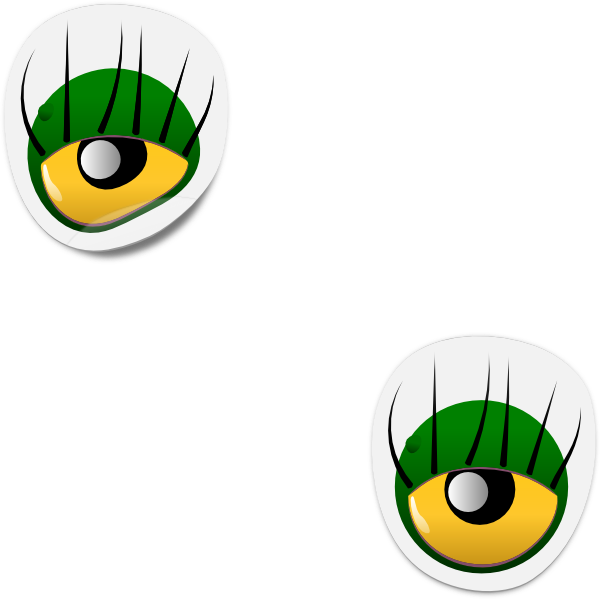 Monster Eye Sticker clipart free download