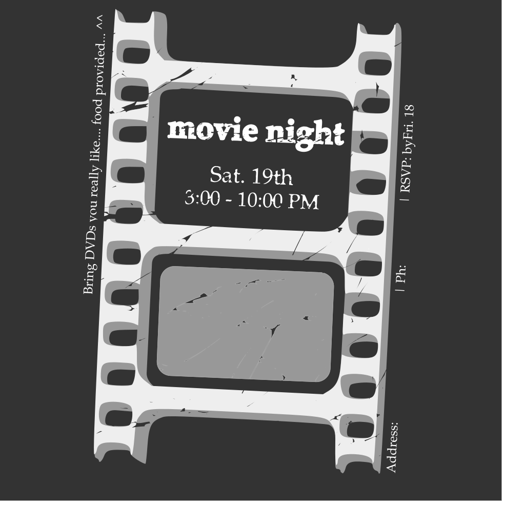 Movie Night Ticket clipart preview