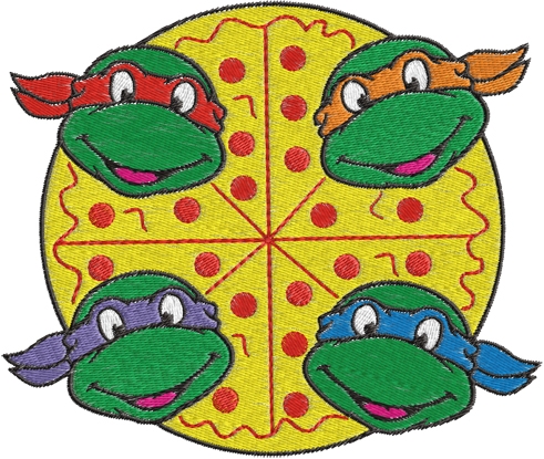 Ninja Santa Pizza Turtles clipart preview