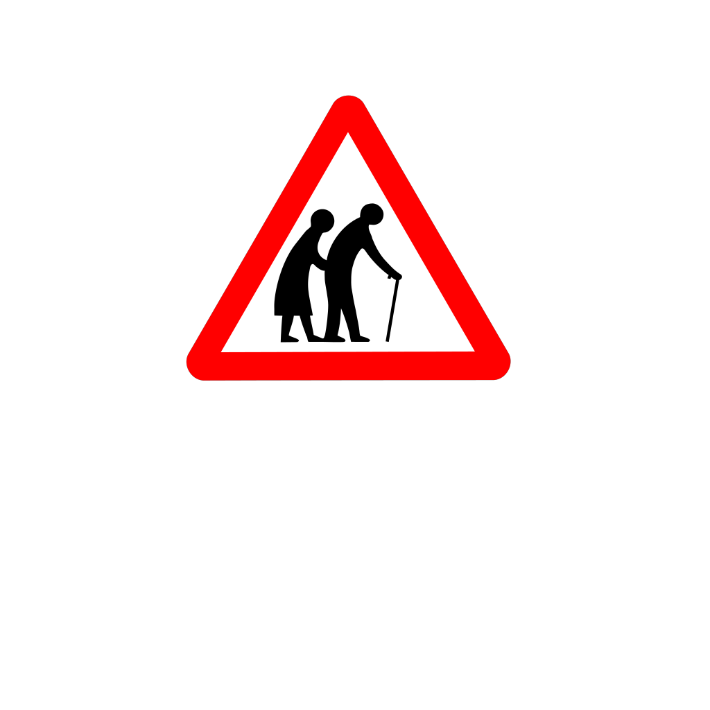 Old People Crossing Sign Warning clipart preview