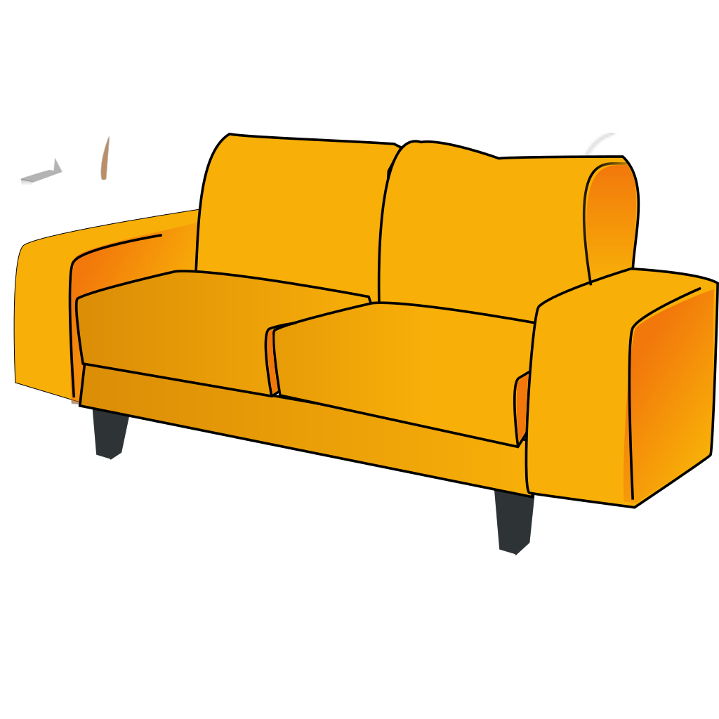 Orange Couch Drawing  clipart preview