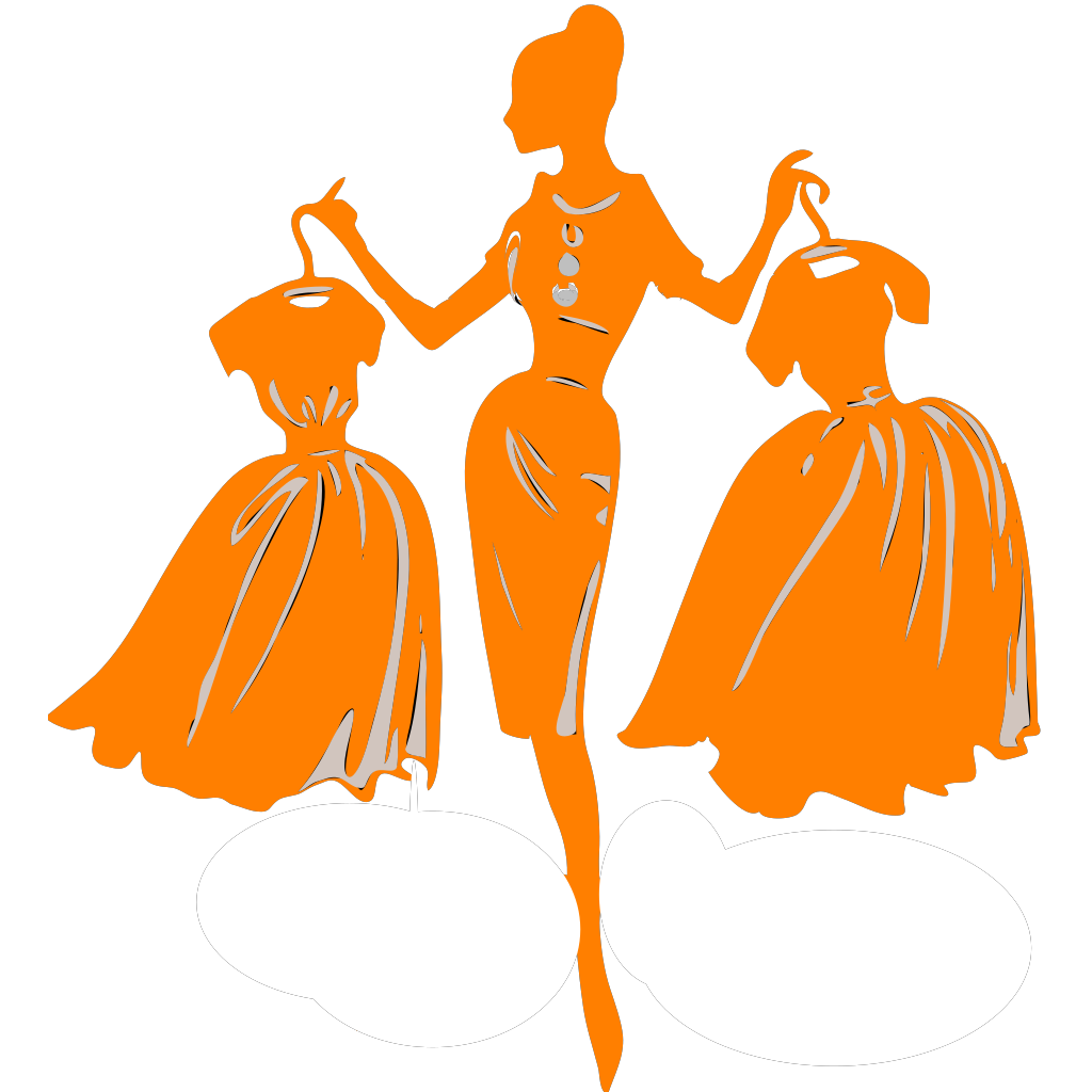 Orange High Heel Shoes Women Fashion Icon clipart preview