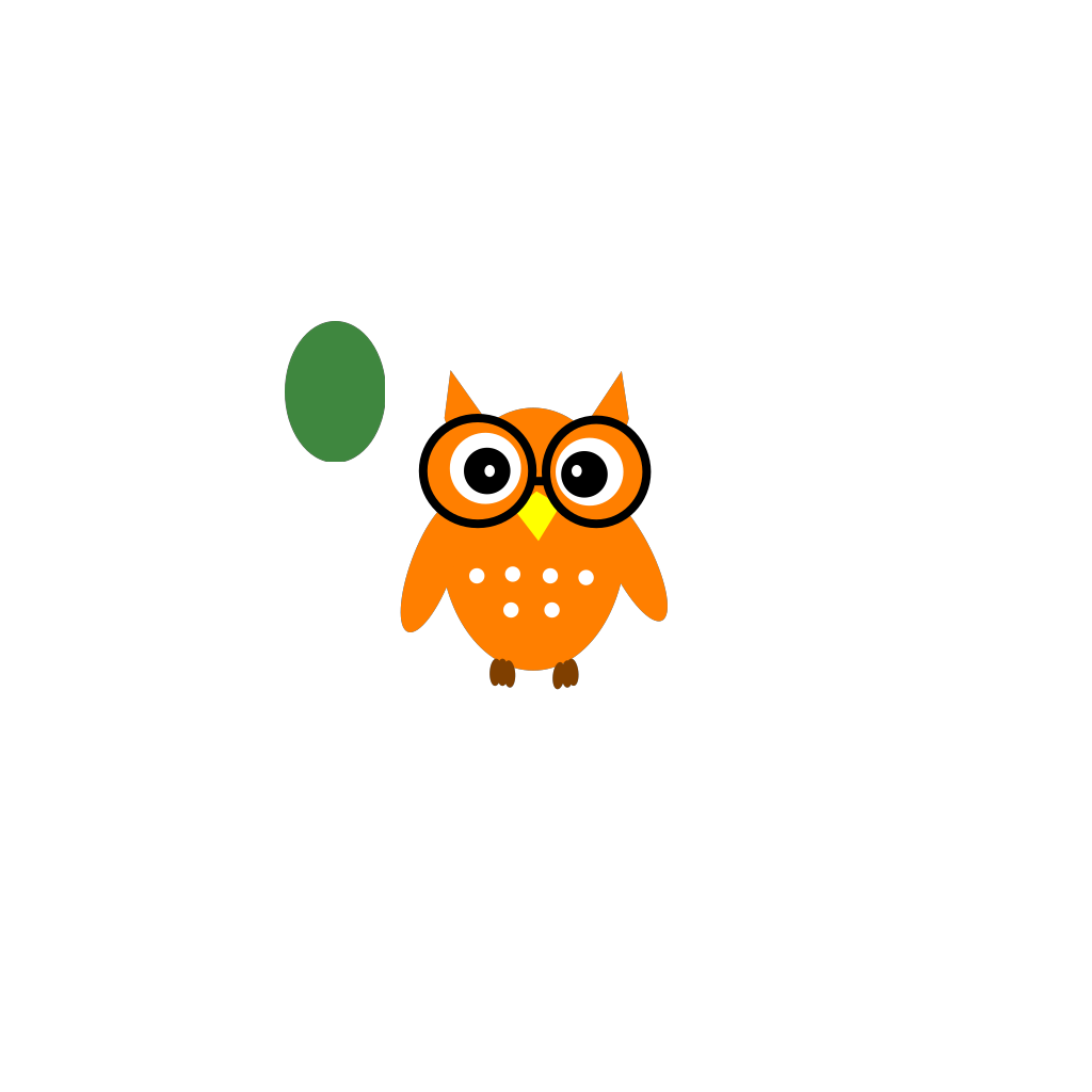 Orange Owl Cartoon clipart free download