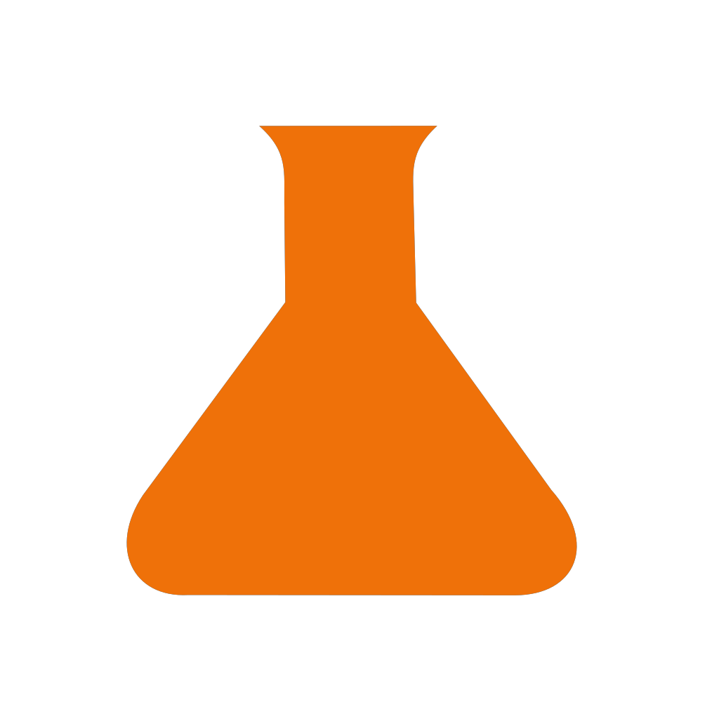 Orange Science Flask Icon clipart free download