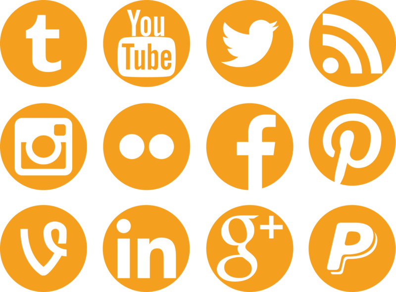 Orange Social Media Symbol Clipart clipart preview