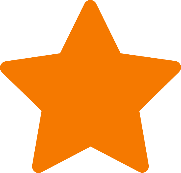 Orange Star Icon clipart preview