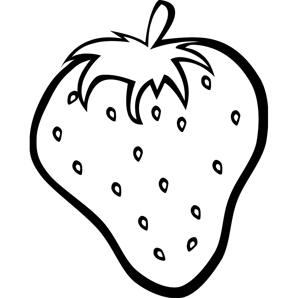 Outline Strawberry Drawing clipart preview