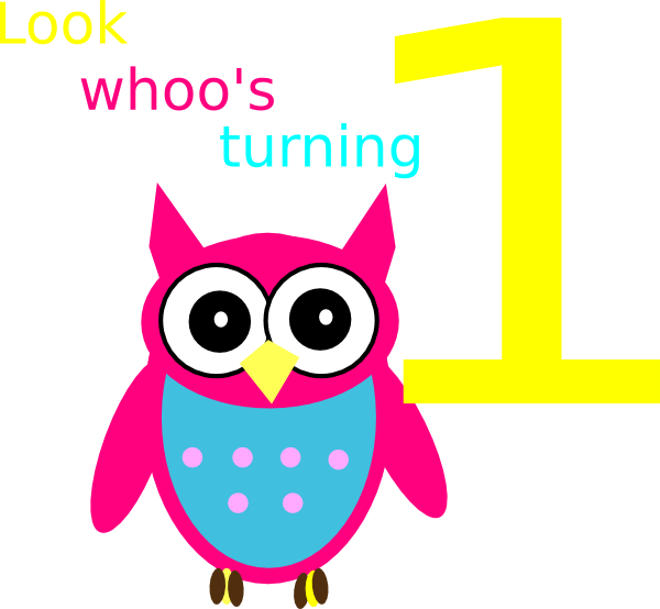 Owl 1st Birthday Icon clipart preview