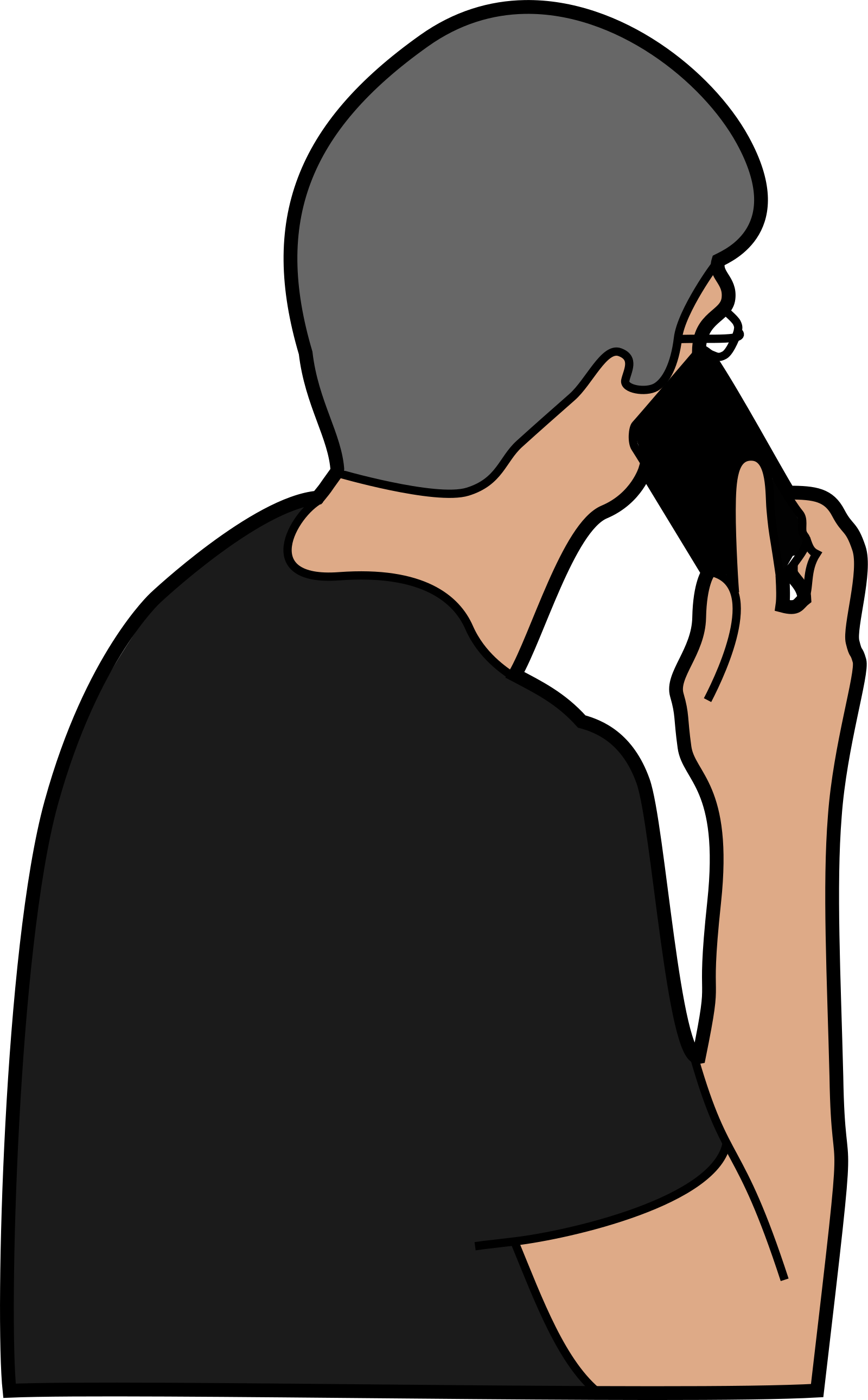 Phone Talking Man Clipart clipart preview