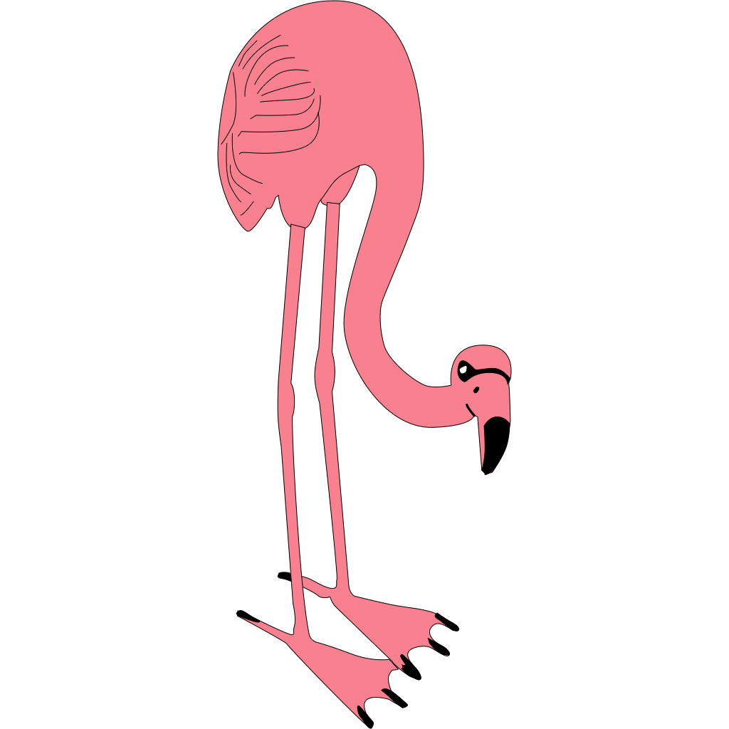 Pink Flamingo Bird Silhouette clipart free download