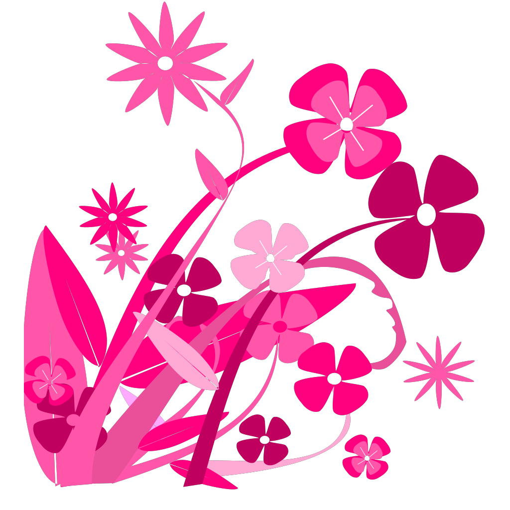 Pink Flowers Png clipart free download