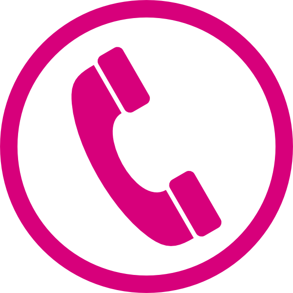 Pink Phone Icon  clipart free download