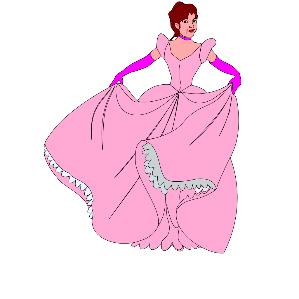 Pink Princess Silhouette clipart preview