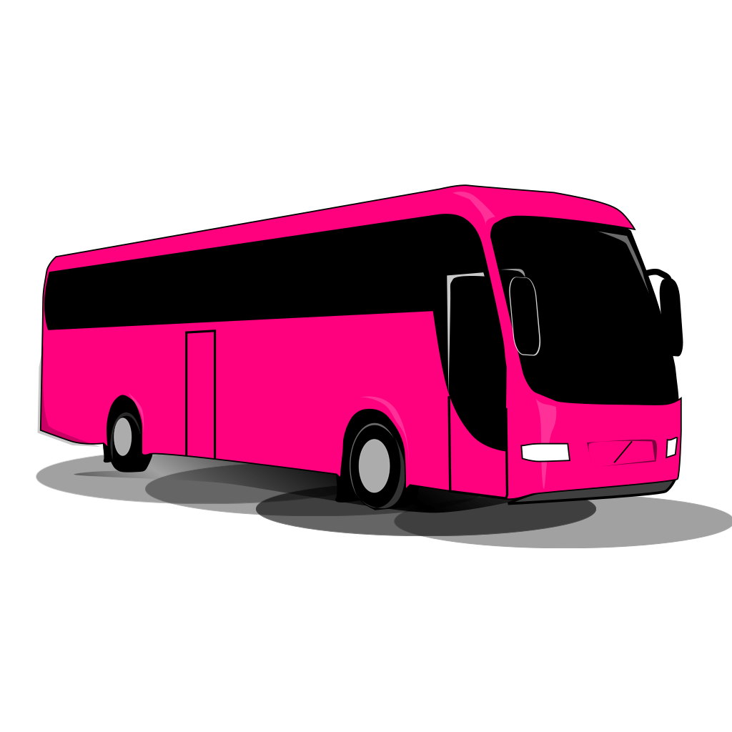 Pink Travel Trip Bus clipart preview