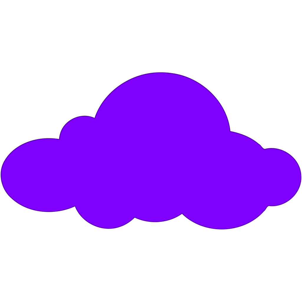 Purple Cloud vector clip art clipart free download