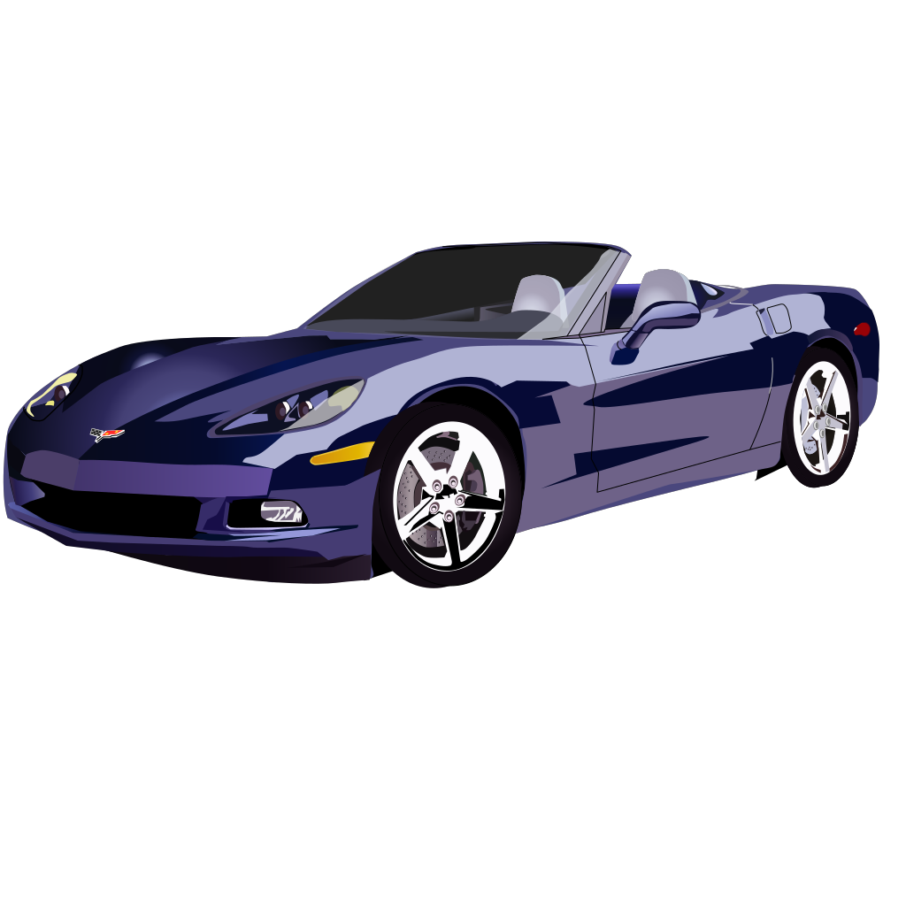 Purple Convertible Sport Car clipart free download