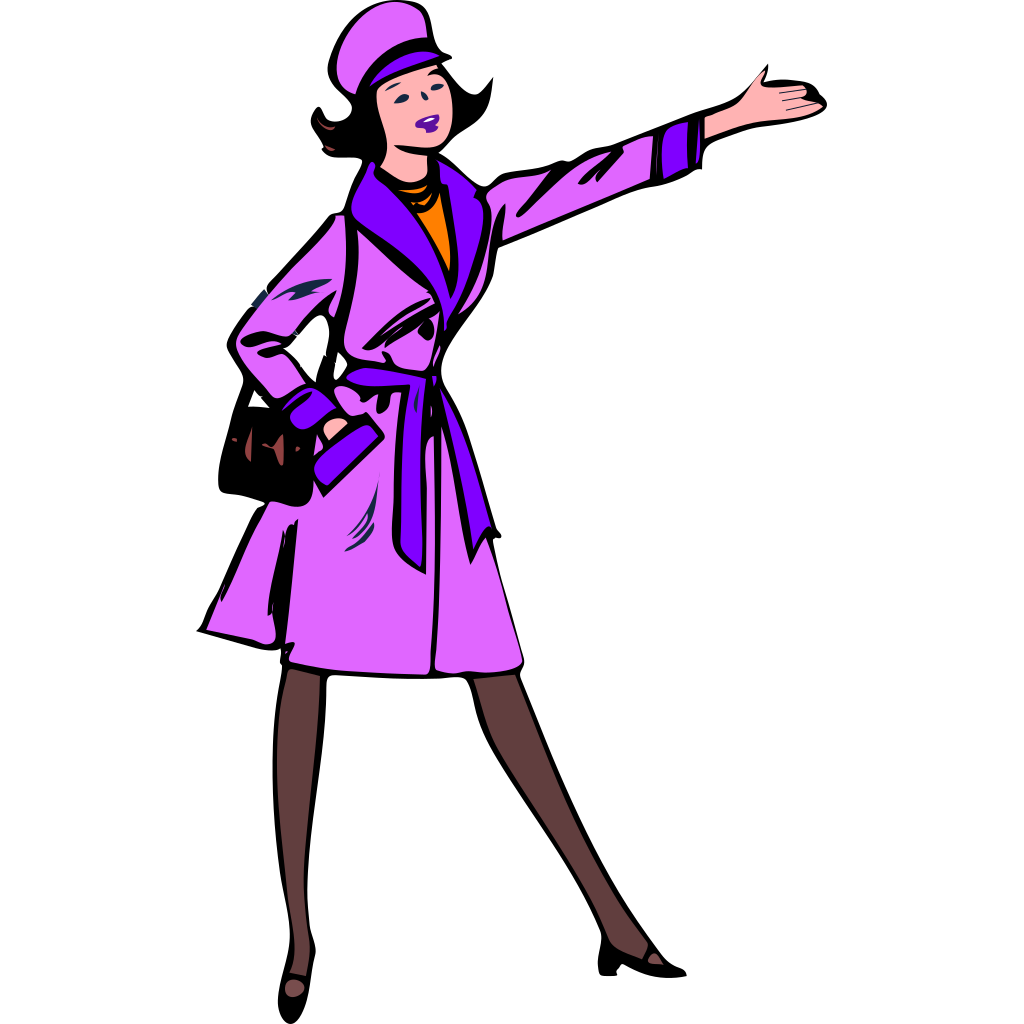 Purple Fashion Girl Icon clipart preview