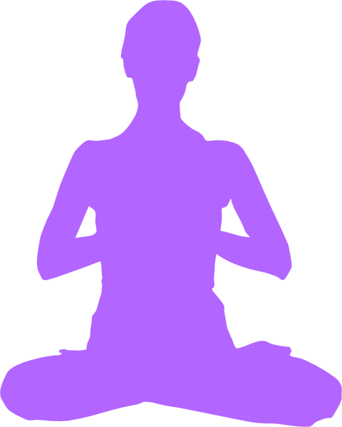 Purple Meditation Silhouette clipart free download