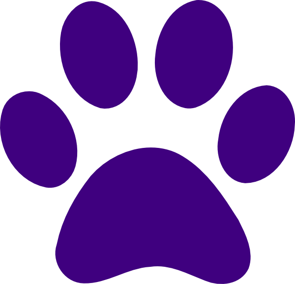 Purple Paw Print clipart preview