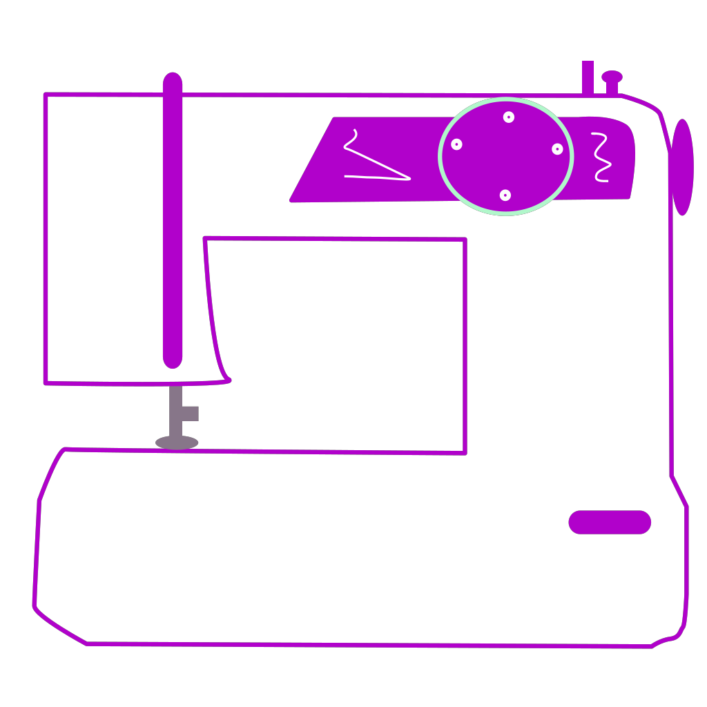 Purple Sewing Electronic Machine clipart preview