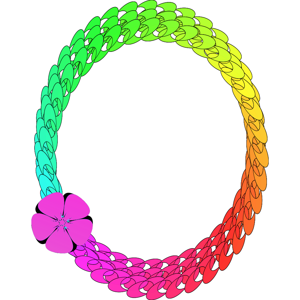 Rainbow Circle Frame clipart free download