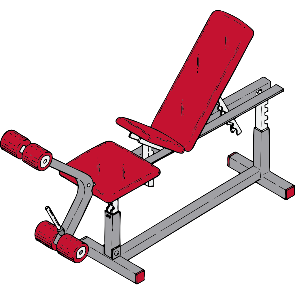 Red Exercise Bench clipart preview