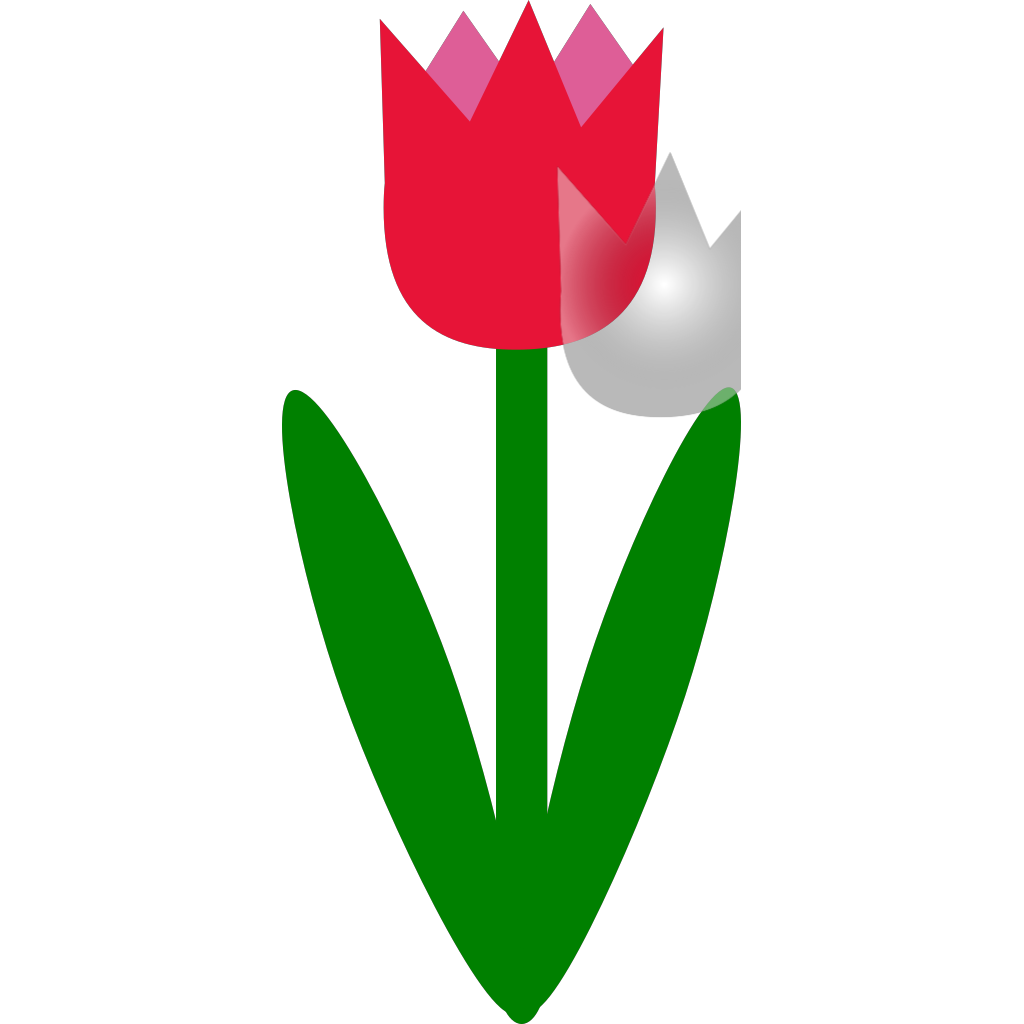 Red Green Tulip Flower clipart preview