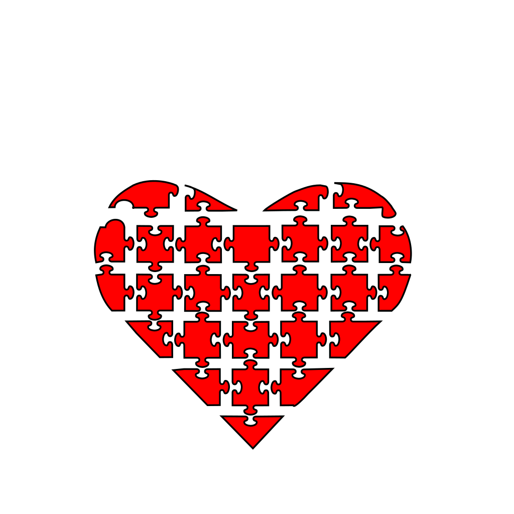 Red Heart Pattern SVG clipart preview