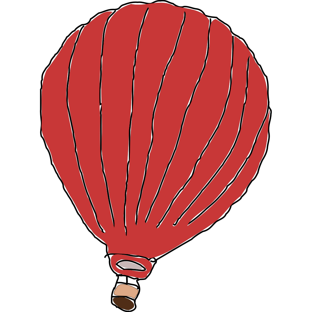 Red Hot Air Balloon Icon clipart preview