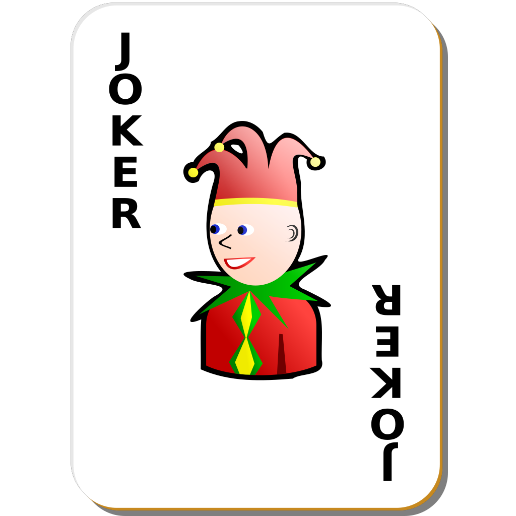 Red Joker Card clipart free download