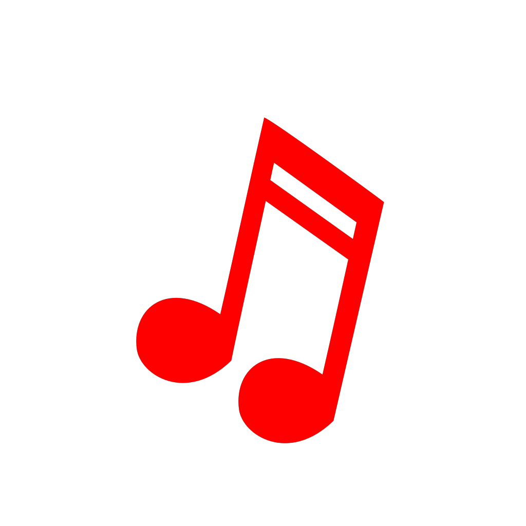 Red Music Note Icon clipart preview