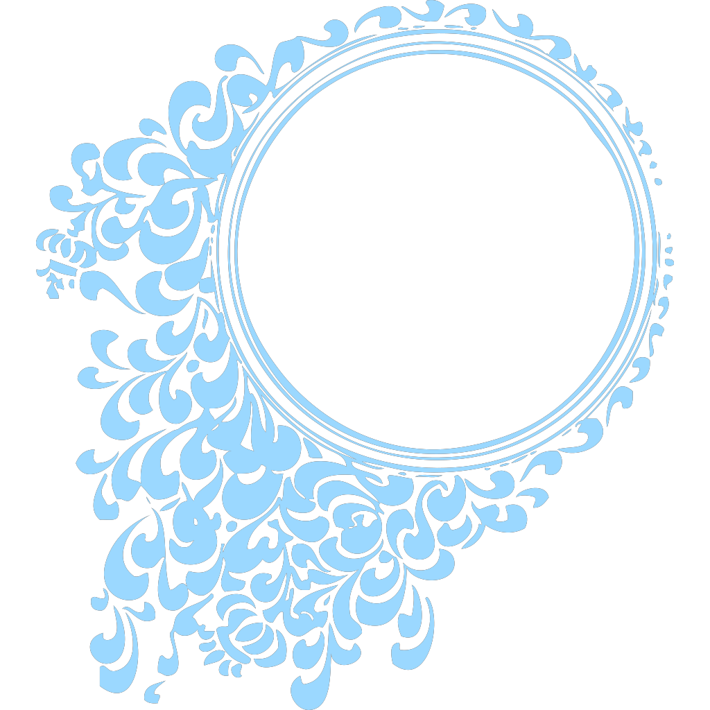 Robin Blue Circle Frame clipart free download