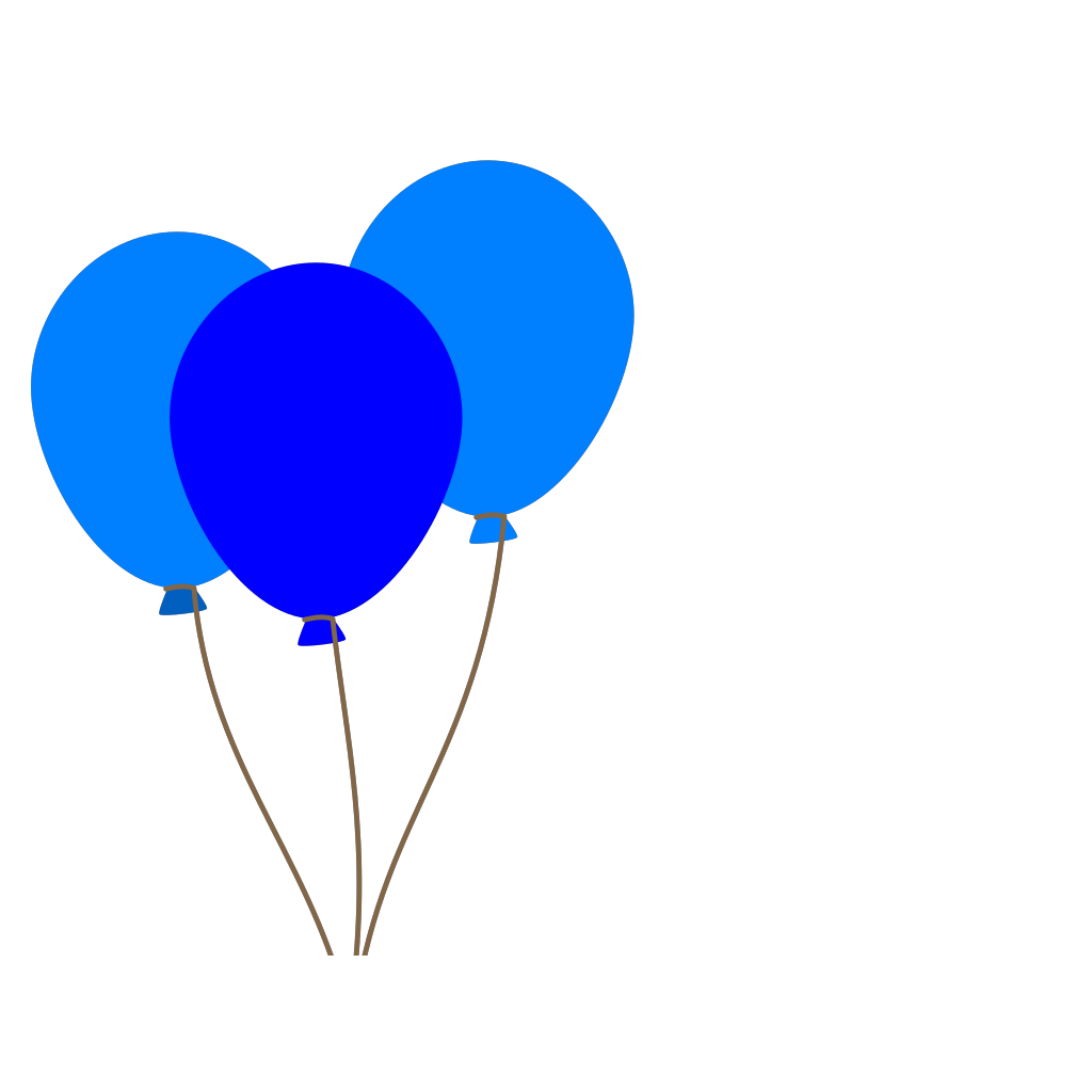 Shades of blue balloons clipart free download