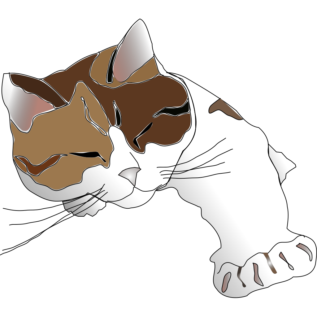 Sleepy Cat Drawing  clipart free download