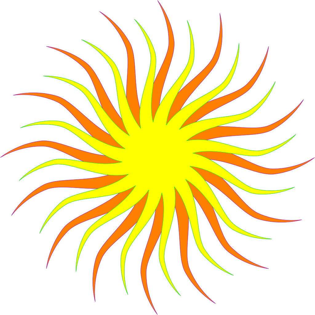 Smiling Cartoon Sun clipart preview