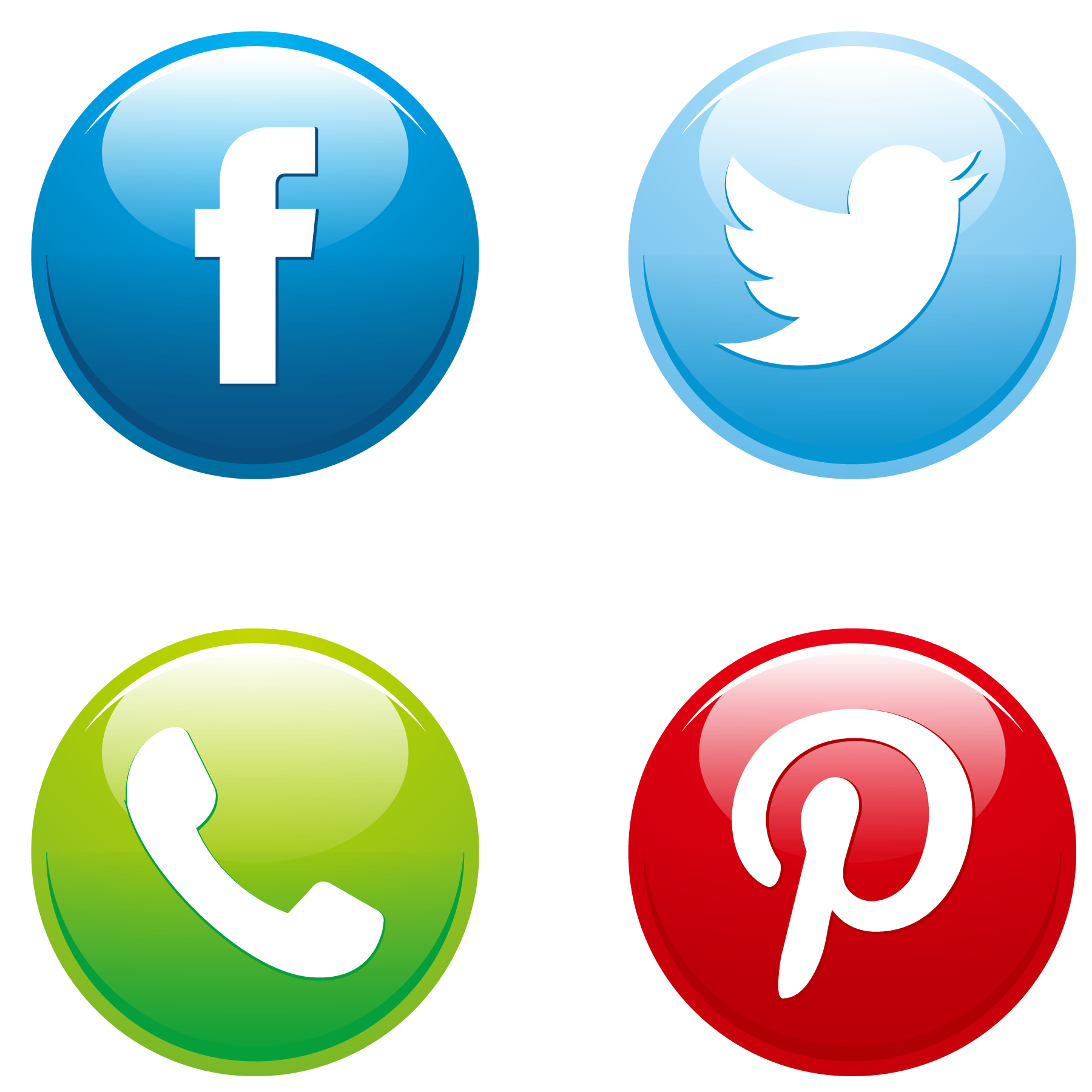 Social Media Facebook Twitter Pinterest clipart preview