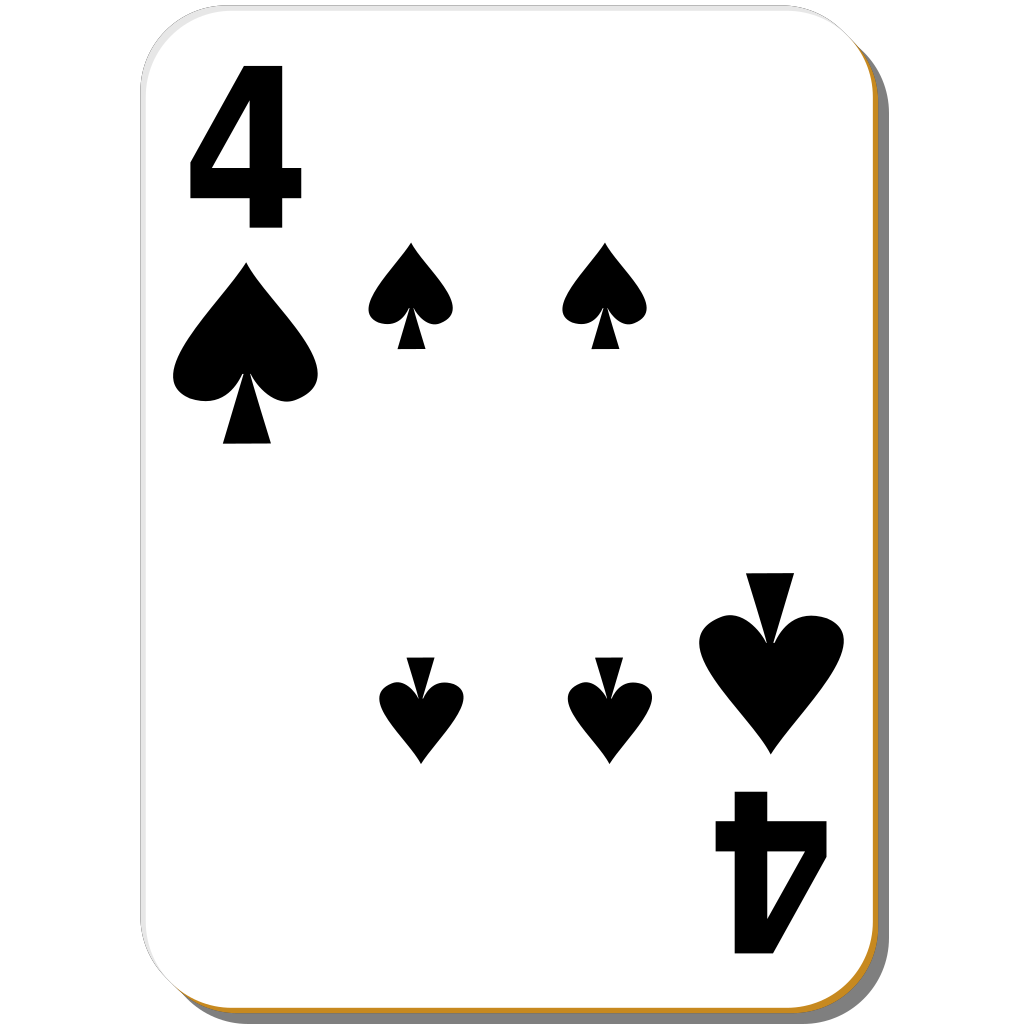 Spades Four Cards Png clipart preview