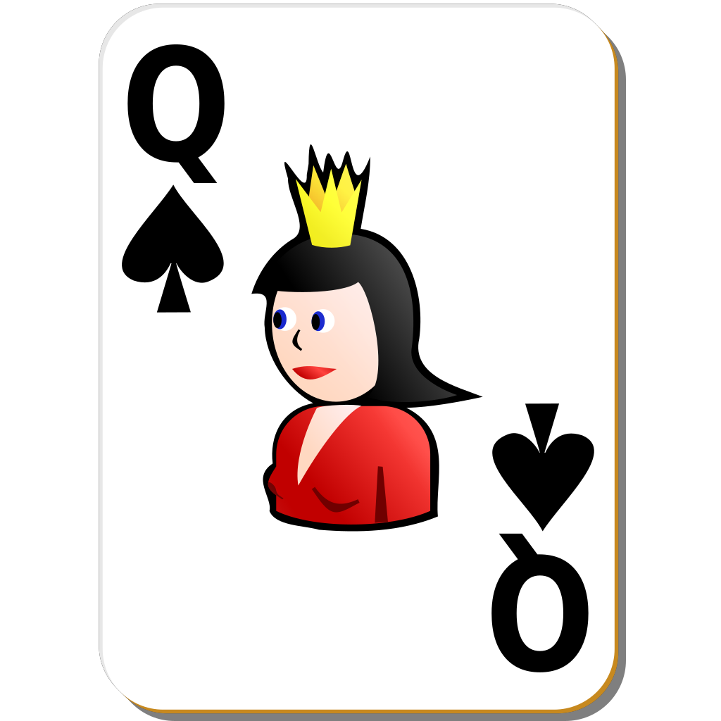 Spades Queen Card Png clipart preview