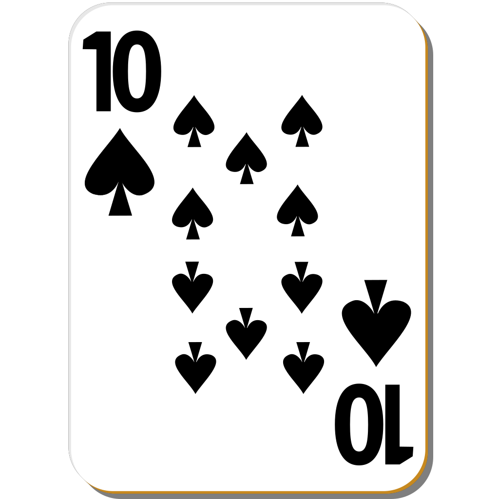 Spades Ten Cards Png clipart preview