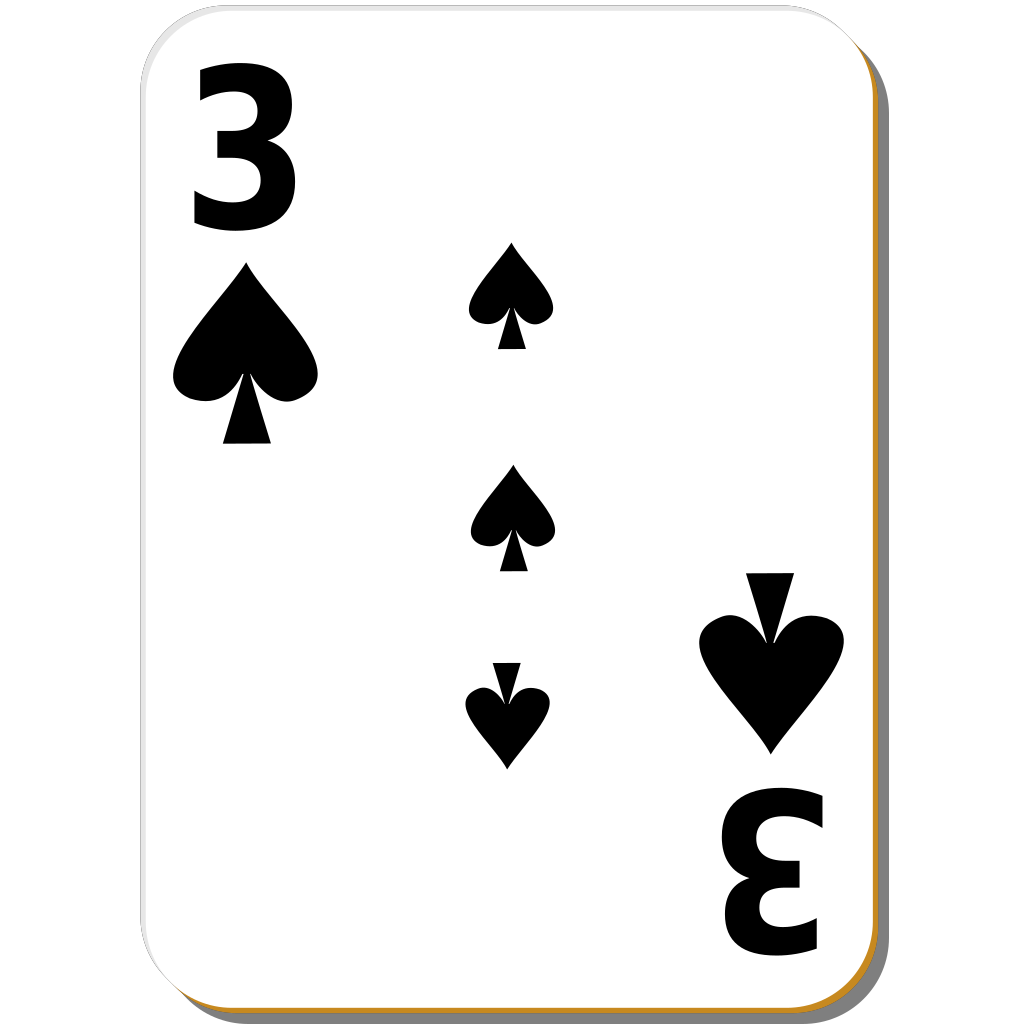 Spades Three Cards Png clipart preview