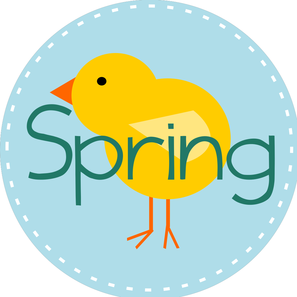 Spring Cute Circle Blue clipart preview