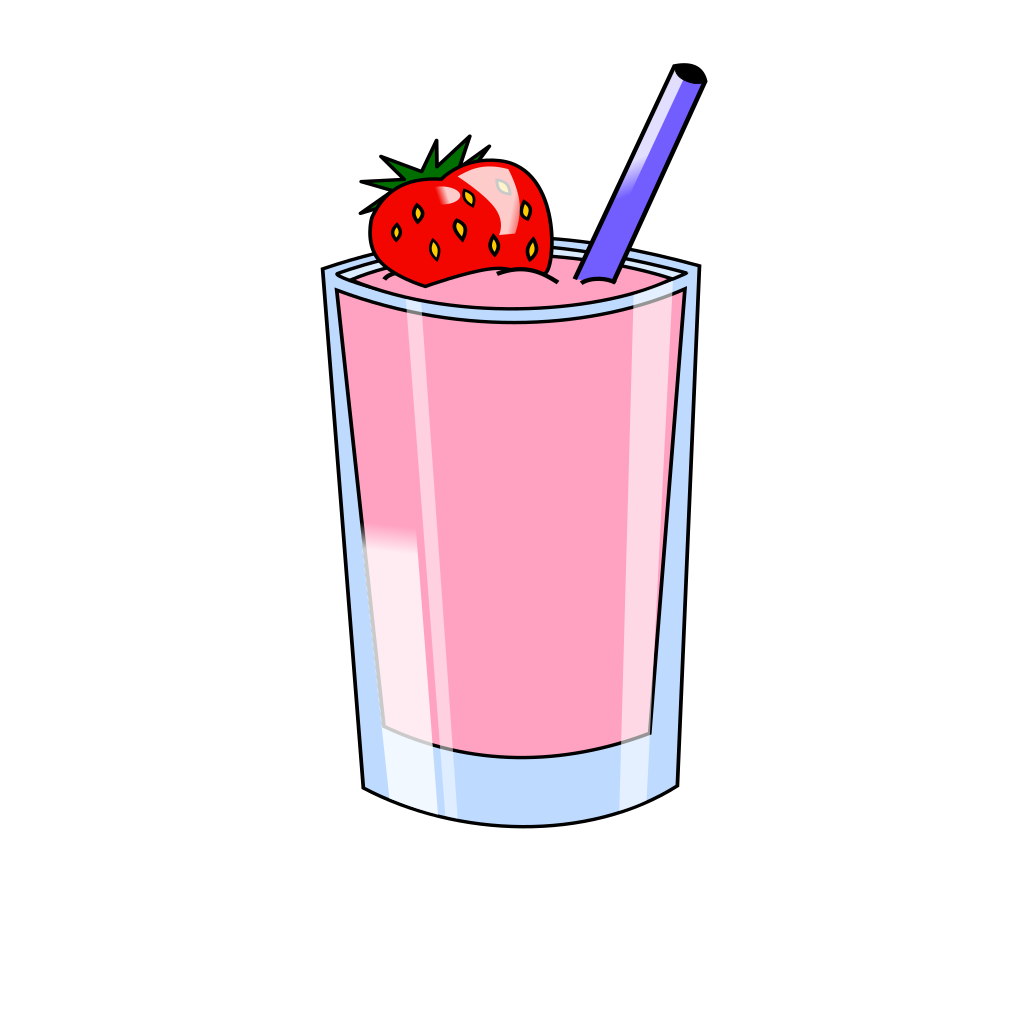 Strawberry Smoothie Drink Beverage Cups clipart free download