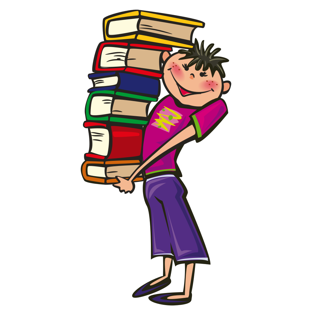 Student Carrying Books Icon clipart free download