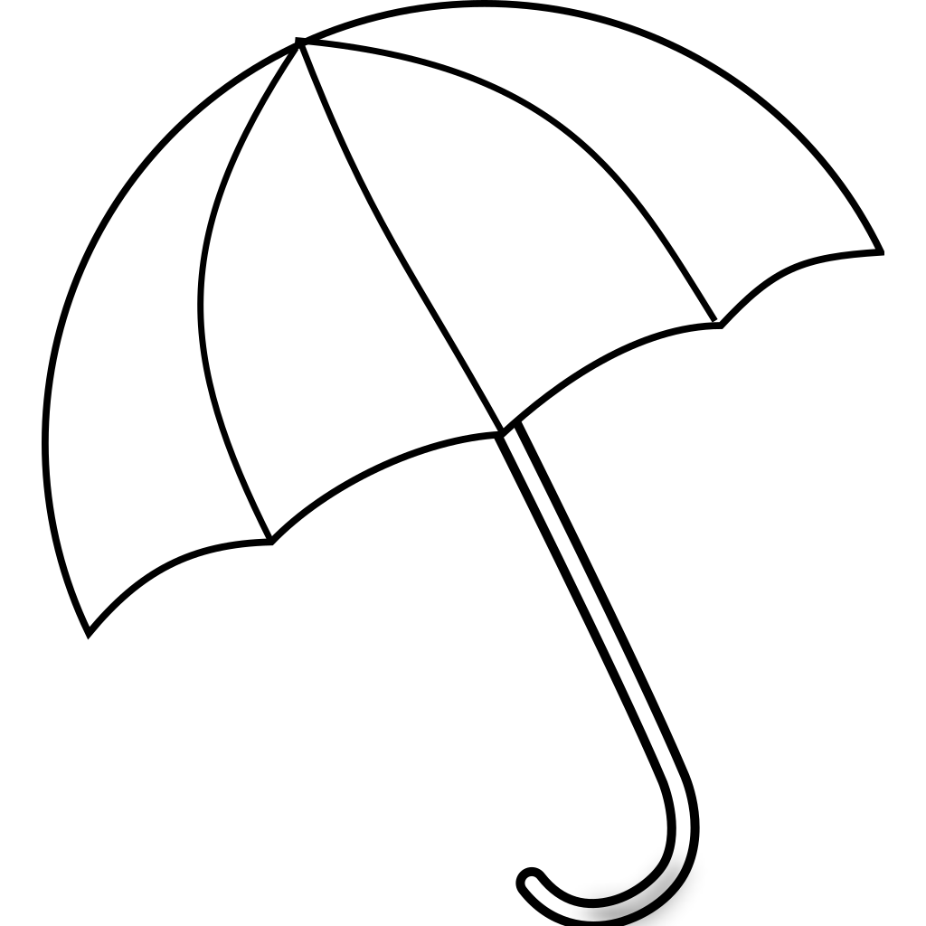 Table Umbrella Outline clipart preview