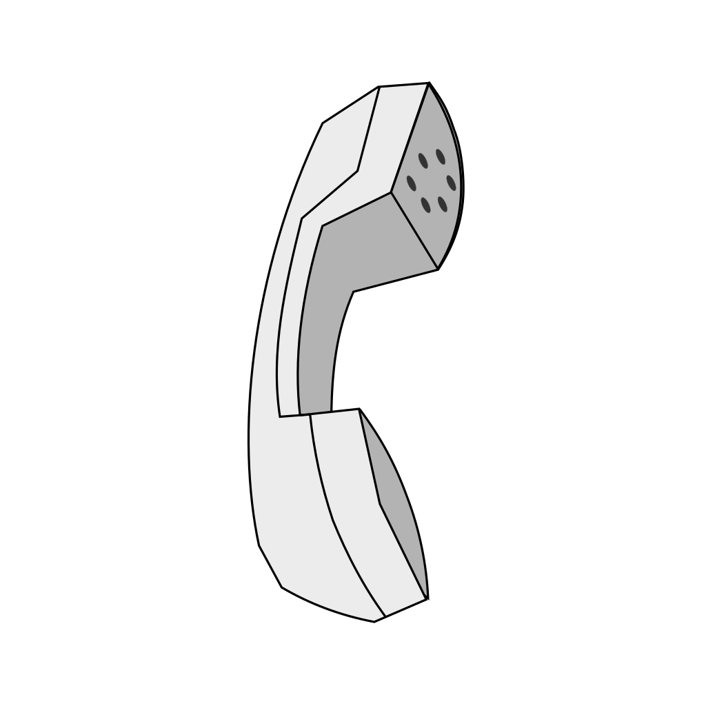 Telephone Handle Outline Icon clipart preview