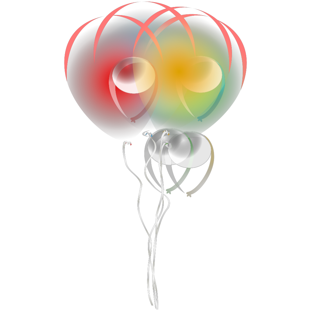 Transparent Balloons Silhouette clipart preview