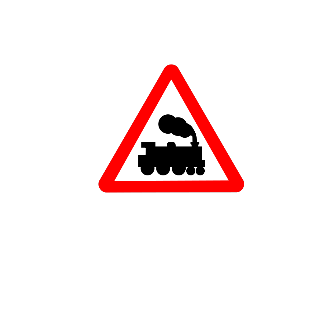 Triangle Train Sign clipart preview