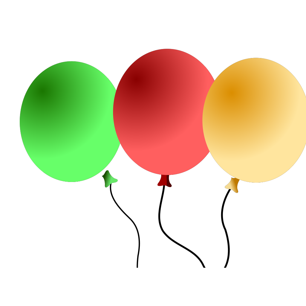 Trio Flying Balloons  clipart preview