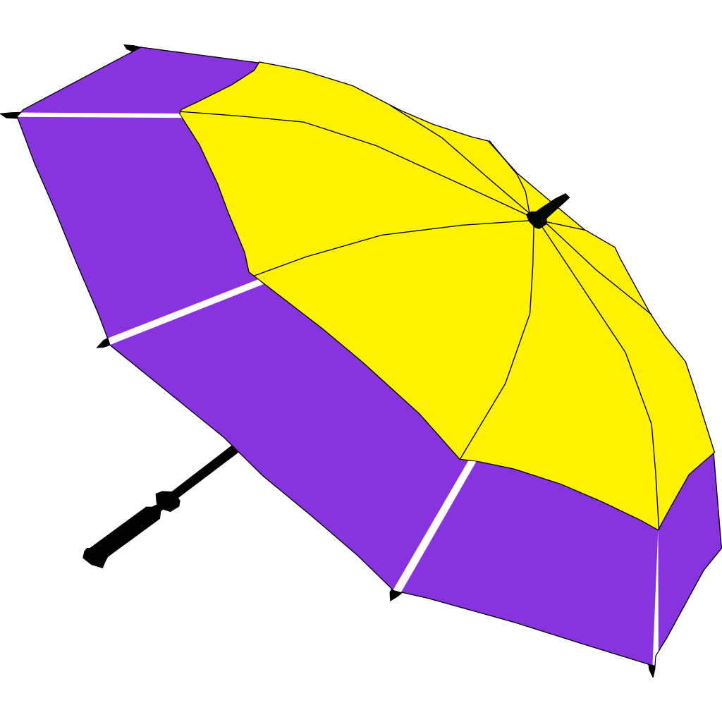 Turquoise Umbrella Purple Yellow clipart preview